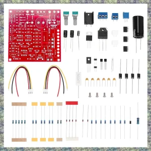 kit bricolage alimentation régulée courant continu réglable 30V 2mA 3A protection court circuit affichage LED carte PCB rouge soudure