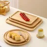 Plateau de service en bambou japonais simple – vue 3
