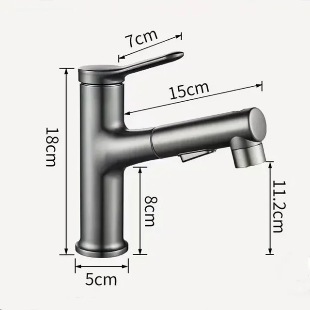 Robinet de lavabo de salle de bains à trou unique – vue 6