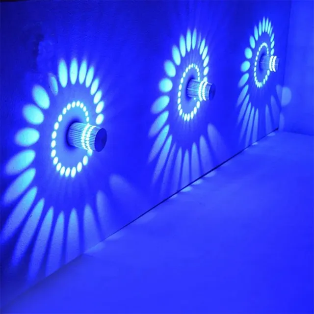 Lampe murale LED RGB à trou en spirale – vue 4