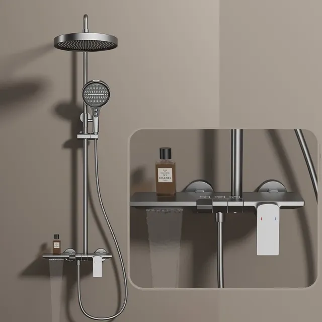 Ensemble de système de douche doré – vue 2