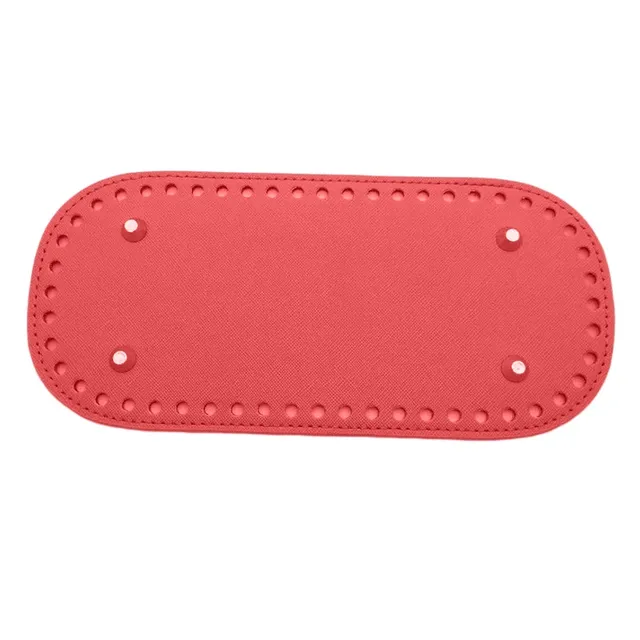 Sac fond ovale rond long similicuir saffiano préperforé… – vue 5