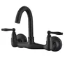 Robinet mitigeur mural laiton massif cuivre chrome noir… – vue 4