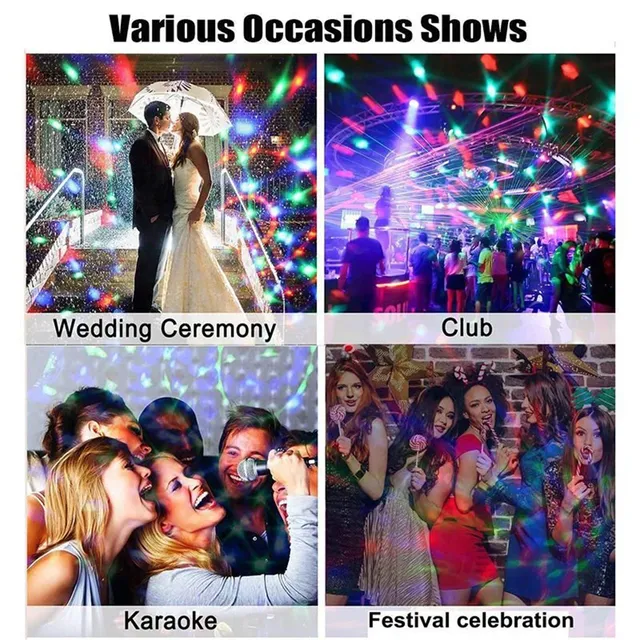 Petite lumière de scène rotative magique à LED RVB – vue 3