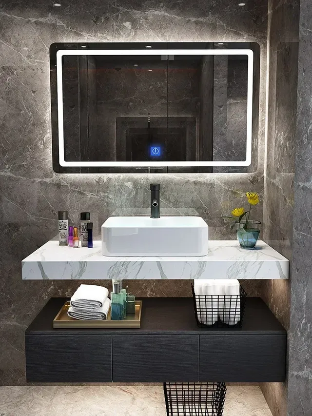 Armoire de salle de bain minimaliste avec évier… – vue 6
