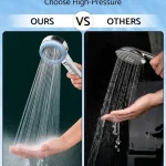 Pommeau de douche suralimenté filtré à réglage à quatre vitesses, avec joint d&rsquo;eau, accessoires de salle de bains multifonctionnels pour douche domestique