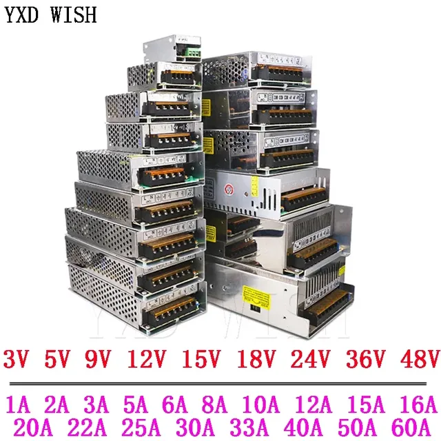 Alimentation électrique 3V 5V 9V 12V 15V 18V 24V 36V