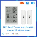 Tuya – thermomètre d&rsquo;intérieur intelligent à écran LED, WiFi RF433, Kit de température et d&rsquo;humidité, contrôle de la vie intelligent, domotique