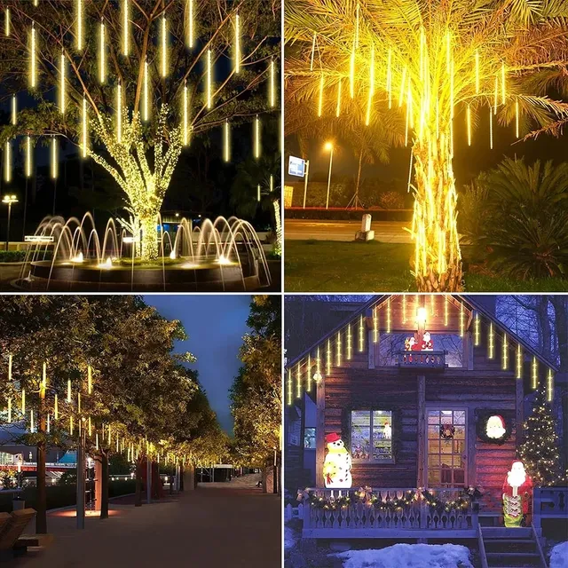 Lumières de pluie de météorites à LED – vue 4