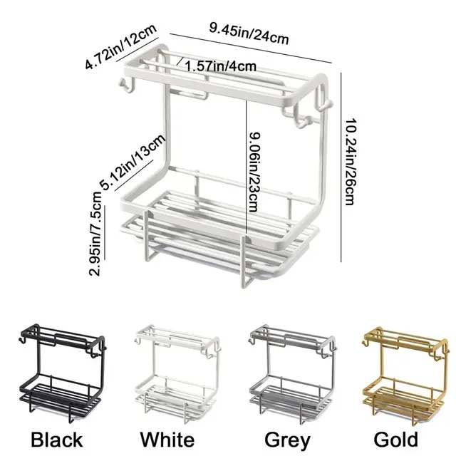 Support de rangement de cuisine en acier au carbone – vue 6
