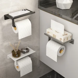 Porte-papier hygiénique support de rangement cuisine serviette Placement des bouteilles d’assaisonnement salle de bain mur rouleau de papier téléphone stockage Porte-papier hygiénique support de rangement cuisine serviette Placement des bouteilles d’assaisonnement salle de bain mur rouleau de papier téléphone stockage