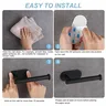Porte-papier hygiénique adhésif en acier inoxydable – vue 3