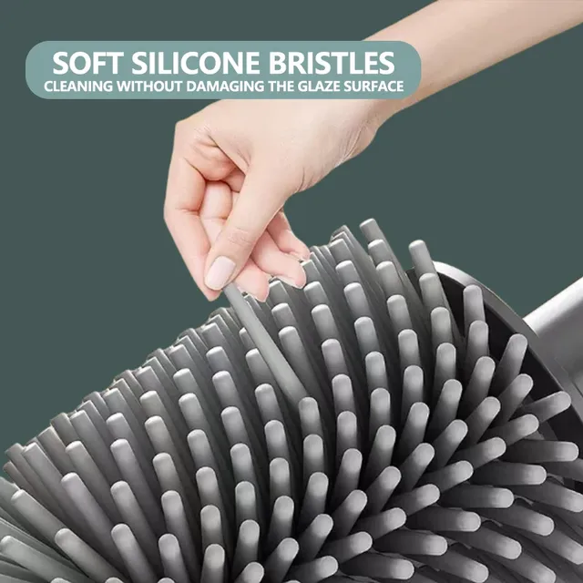 Brosse toilette murale sans poinçonnage silicone souple… – vue 3