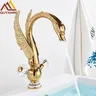 Robinet de lavabo en laiton or noir cygne – vue 2