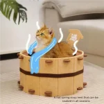 Baignoire quatre saisons pour chat, lit amusant en feutre Semi-fermé, conception de lavabo robuste pour affûter les griffes et dormir