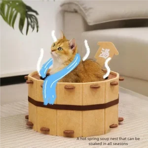 Baignoire quatre saisons pour chat, lit amusant en feutre Semi-fermé, conception de lavabo robuste pour affûter les griffes et dormir