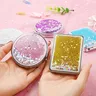 Miroir rond de maquillage créatif à sable mouvant – vue 1