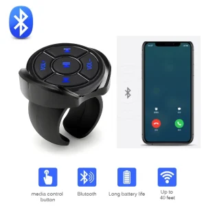 Télécommande sans fil Bluetooth, bouton multimédia, voiture, moto, vélo, volant, lecture de musique pour téléphone IOS Android, tablette Télécommande sans fil Bluetooth, bouton multimédia, voiture, moto, vélo, volant, lecture de musique pour téléphone IOS Android, tablette