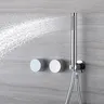 Pommeau de douche à main en laiton brossé doré – vue 5