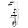 JIENI mat noir pluie robinet de douche ensemble mat noir… – vue 2
