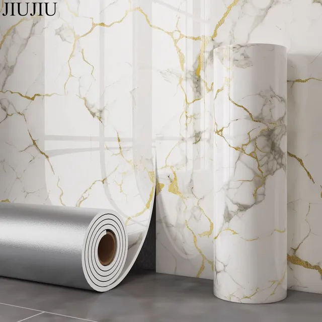 Autocollants de plafond effet marbre 3D/panneaux muraux 3D