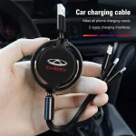 Câble de données de charge rapide pour voiture, 100w, évolutif, 3 en 1, chargeur de téléphone de Type C pour Chery Fulwin Jetour Omoda QQ Tiggo 3 T11 A1 A3 A5 M11