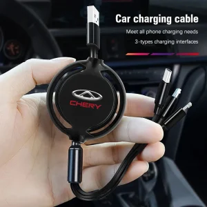 Câble de données de charge rapide pour voiture, 100w, évolutif, 3 en 1, chargeur de téléphone de Type C pour Chery Fulwin Jetour Omoda QQ Tiggo 3 T11 A1 A3 A5 M11