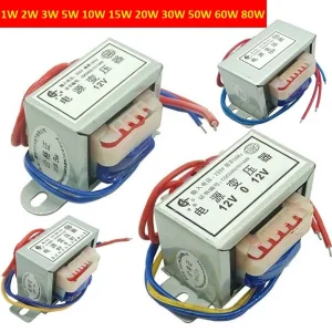Transformateur de puissance 1W 2W 3W 5W 10W 20W 30W 50W 60W 80W 100W, entrée AC 220V 50HZ, sortie AC 6V 9V 12V 15V 18V 24V simple/double