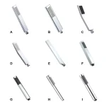 Pommeau de douche en laiton chromé, support de douche de remplacement pour système de douche, support mural G1/2 allergique, carré et rond