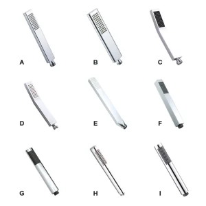 Pommeau de douche en laiton chromé, support de douche de remplacement pour système de douche, support mural G1/2 allergique, carré et rond Pommeau de douche en laiton chromé, support de douche de remplacement pour système de douche, support mural G1/2 allergique, carré et rond