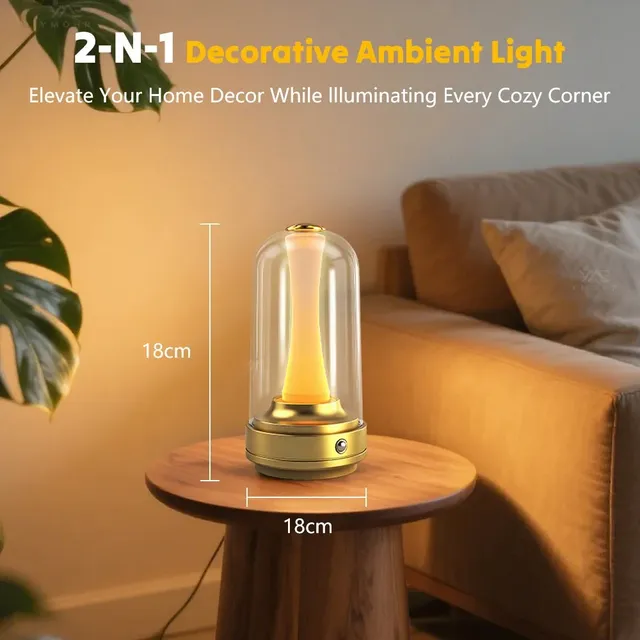 Lampe de chambre à bougie à intensité variable – vue 3