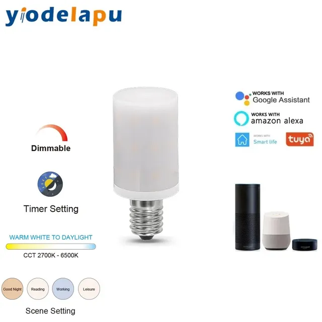 Tuya WiFi intelligent E27 lumière variable 2700K-6500K… – vue 4