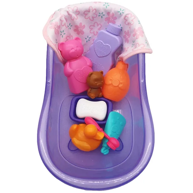Poupée bébé réaliste silicone bain baignoire rose… – vue 5