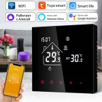 Tuya – Thermostat intelligent WiFi, régulateur de température pour chauffage au sol, chaudière à gaz, télécommande électrique/eau par Alexa Alice