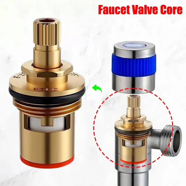 Valves de robinet de remplacement en céramique et laiton – vue 2