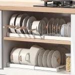 Support organisateur de casseroles extensible pour armoire de cuisine, séparateur réglable, Solution de stockage de casseroles et poêles polyvalentes