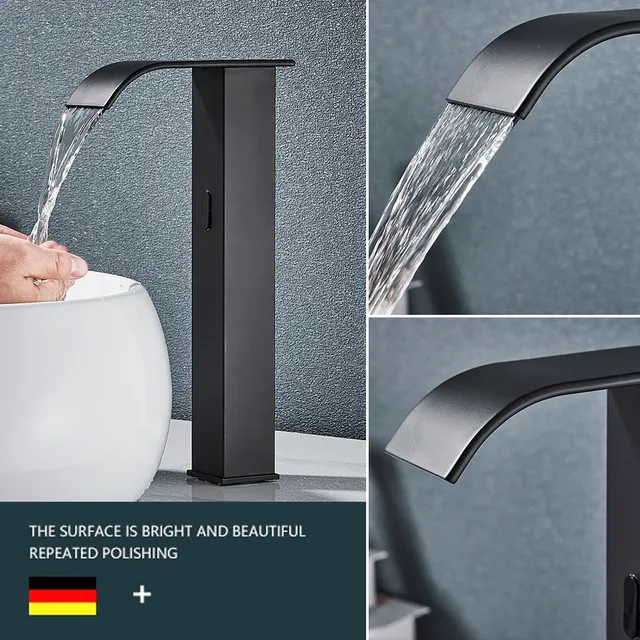 Robinet de lavabo à capteur noir salle de bain à capteur… – vue 5