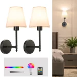 Applique murale rétro RGB, ampoule Rechargeable sans câblage, pour chambre à coucher, bureau, salon, couloir, illuminations décoratives d&rsquo;intérieur