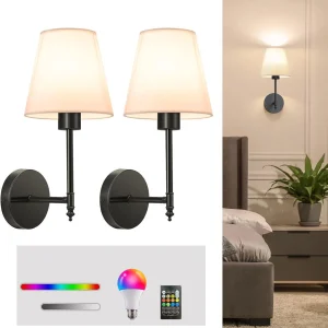 Applique murale rétro RGB, ampoule Rechargeable sans câblage, pour chambre à coucher, bureau, salon, couloir, illuminations décoratives d’intérieur Applique murale rétro RGB, ampoule Rechargeable sans câblage, pour chambre à coucher, bureau, salon, couloir, illuminations décoratives d’intérieur
