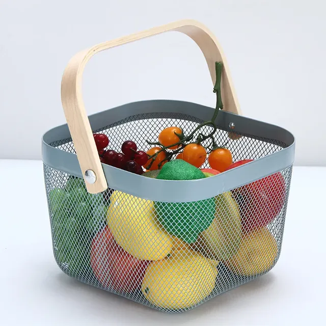 Panier maillé métallique rectangulaire aéré bord rigide… – vue 2