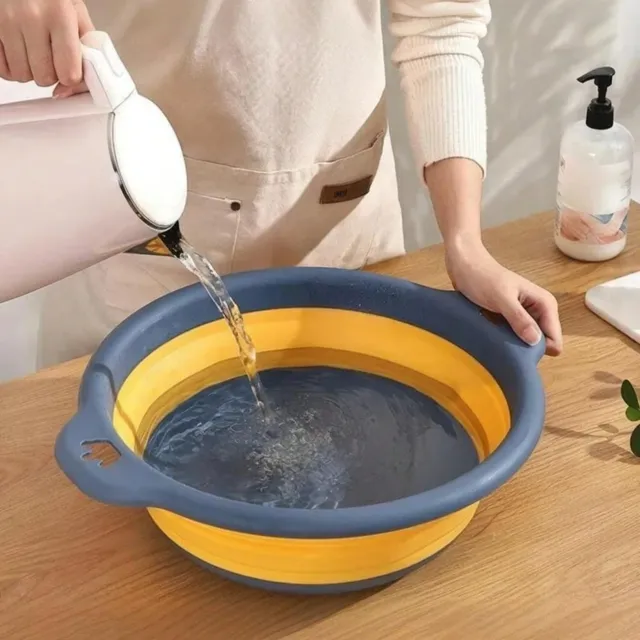 Bassine pliable portable silicone souple empilable peu… – vue 3