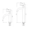 Robinet d'évier de lavabo noir et or – vue 7