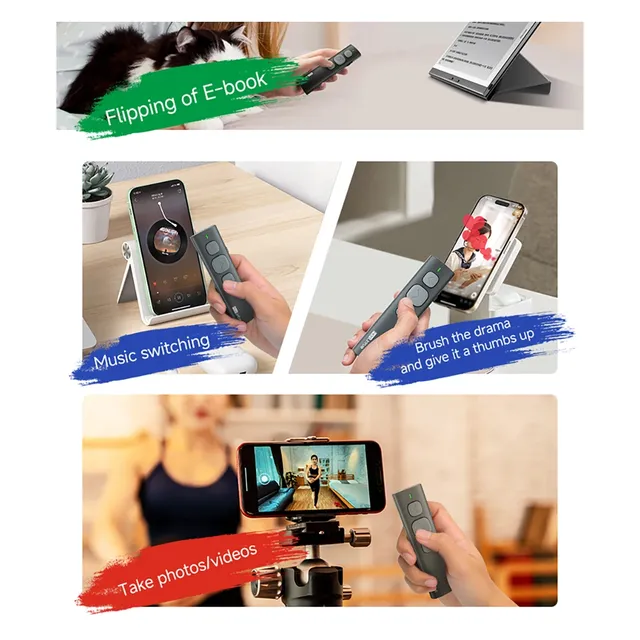 Supports IOS Android Bluetooth Page Turner caméra/stylo… – vue 4