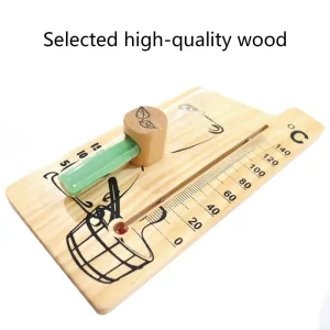 Thermomètre de Sauna, dispositif de mesure de la température pour salle de Sauna, plage de mesure 0-140 ℃   Précision du minuterie de sable ±2 ℃   Durable