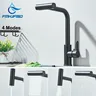 Robinet d'évier de cuisine noir extractible – vue 1