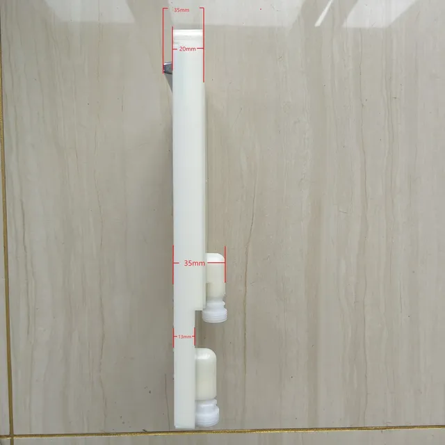 Pommeau douche rectangulaire plastique ivoire mat pluie… – vue 5