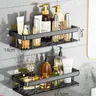 Étagère murale aluminium double niveau noir mat design… – vue 5