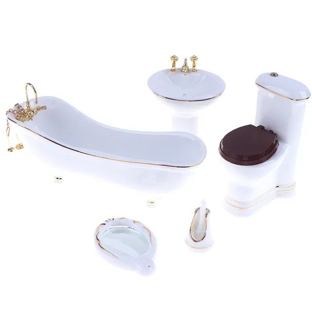 Ensemble de salle de bains miniatures en porcelaine… – vue 5