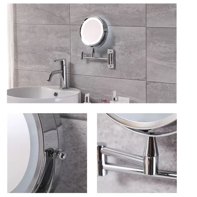 Miroir de maquillage mural grossissant 10x deux côtés – vue 3