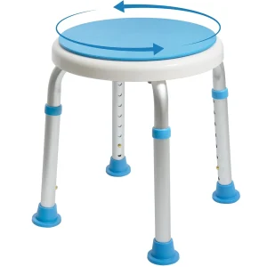 360 °   Tabouret de douche rond rotatif avec siège pivotant, chaise élévatrice de baignoire Portable